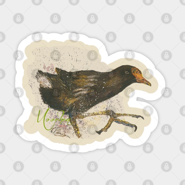 Running with moorhens Sticker by jellygnomes